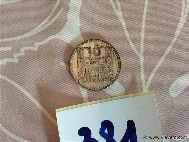 Franse munt 1930 10ffr - afbeelding 2 van  2