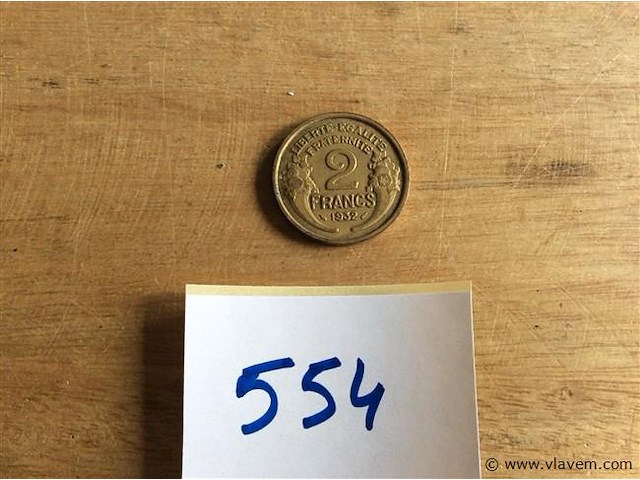 Franse munt 2fr 1932 - afbeelding 1 van  2