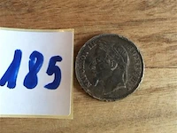 Franse munt napoleon iii 5fr 1868 - afbeelding 1 van  2