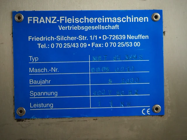 Franz-fleischereimaschinen - afbeelding 10 van  11