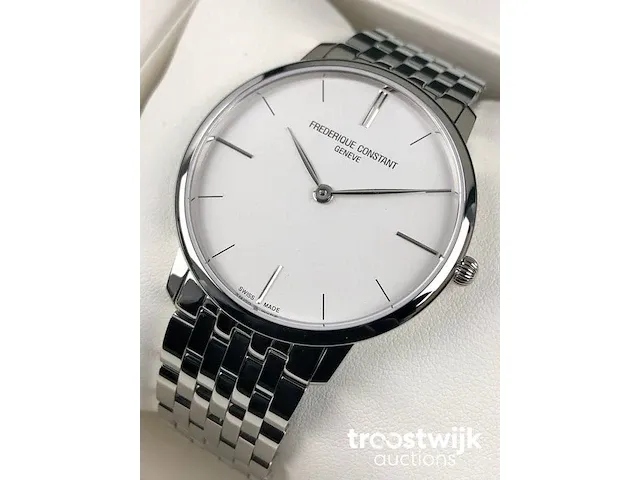 Frédérique constant slimline gents fc-200s5s36b herenhorloge - afbeelding 1 van  8
