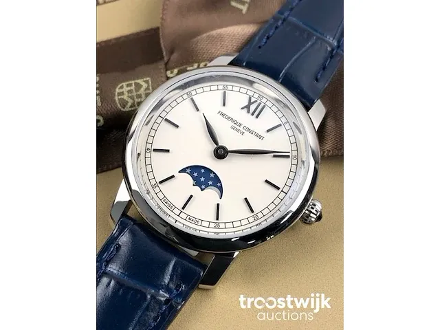 Frédérique constant slimline moonphase fc-206sw1s6 dameshorloge - afbeelding 1 van  8