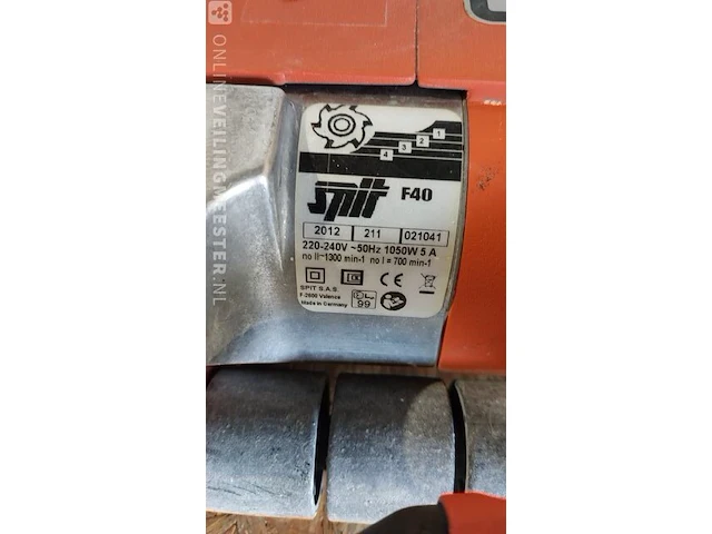 Frees muurfrees - 230v spit, f40, bouwjaar 2013 - afbeelding 6 van  9