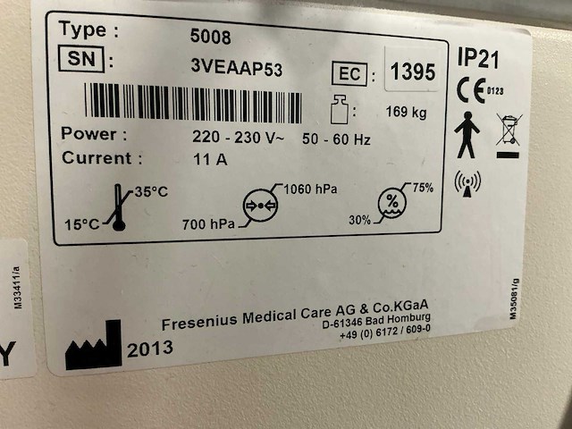 Fresenius - 5008 cordiax - dialyse toestellen - afbeelding 7 van  7