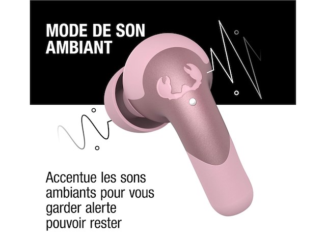 Fresh 'n rebel twins ace draadloze bluetooth oordopjes waterdicht pastel pink - afbeelding 4 van  6