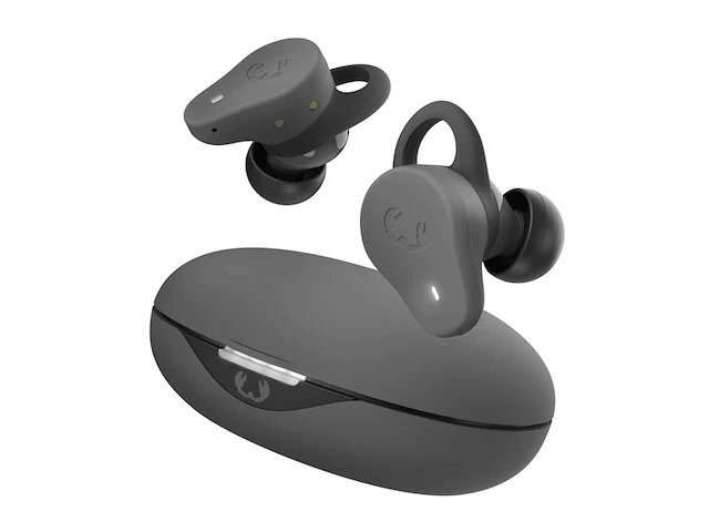 Fresh 'n rebel twins rush sport oordopjes active noise cancelling bluetooth 5.3 draadloos waterdicht storm grey - afbeelding 1 van  5
