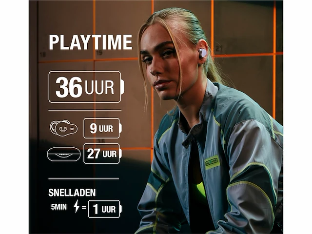 Fresh 'n rebel twins rush sport oordopjes active noise cancelling bluetooth 5.3 draadloos waterdicht storm grey - afbeelding 2 van  5
