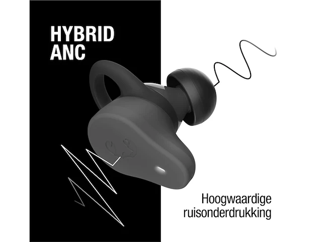 Fresh 'n rebel twins rush sport oordopjes active noise cancelling bluetooth 5.3 draadloos waterdicht storm grey - afbeelding 3 van  5