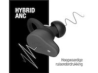 Fresh 'n rebel twins rush sport oordopjes active noise cancelling bluetooth 5.3 draadloos waterdicht storm grey - afbeelding 3 van  5