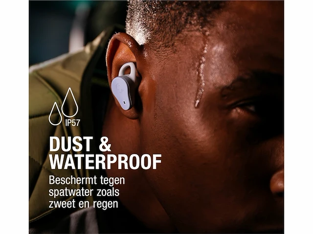 Fresh 'n rebel twins rush sport oordopjes active noise cancelling bluetooth 5.3 draadloos waterdicht storm grey - afbeelding 4 van  5