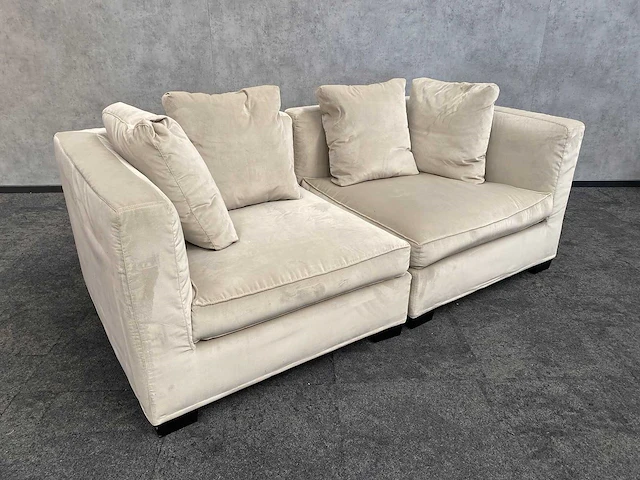 Frigerio - 2-delige sofa - crème/beige - afbeelding 1 van  9