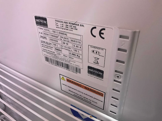 Frigo icool - 150 c glasdeur koelkast - afbeelding 5 van  6