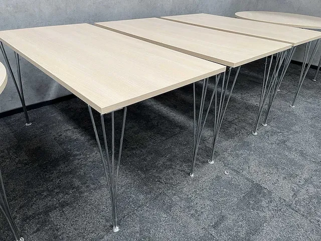 Fritz hansen 'super ellipse' - design kantinetafel (5x) - afbeelding 15 van  19