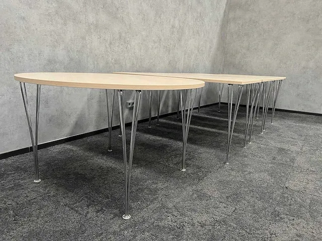 Fritz hansen 'super ellipse' - design kantinetafel (5x) - afbeelding 17 van  19