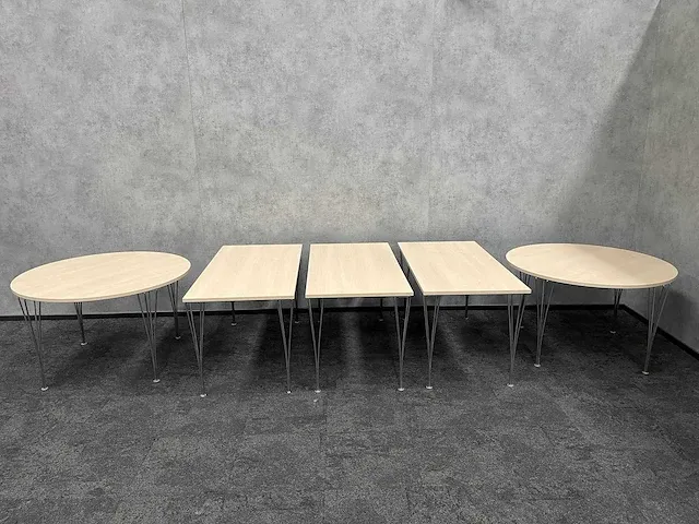 Fritz hansen 'super ellipse' - design kantinetafel (5x) - afbeelding 19 van  19