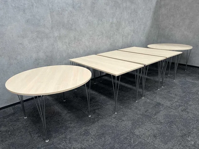 Fritz hansen 'super ellipse' - design kantinetafel (5x) - afbeelding 2 van  19