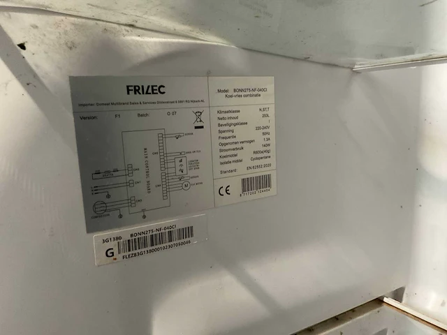 Frizec bonn275-nf-040ci koel-vriescombinatie (2x) - afbeelding 2 van  11