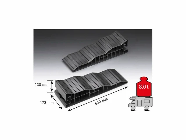 Froli leveller 53 x 17,3 x 13 cm 2 stuks zwart - afbeelding 2 van  6