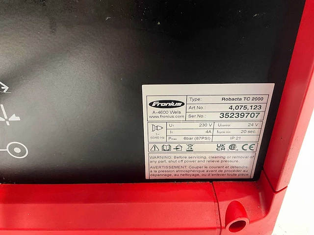 Fronius - robacta tc2000 - reinigingsmachine - afbeelding 5 van  5