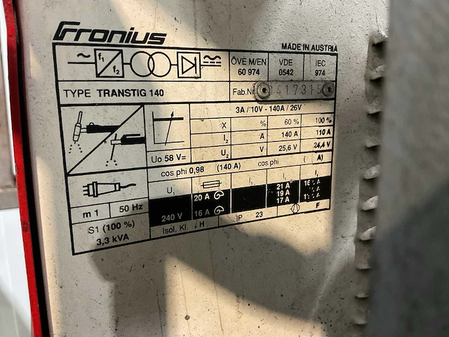 Fronius - transtig 140 - lasapparaat - afbeelding 6 van  6