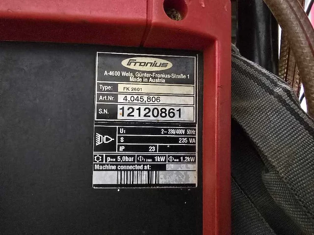 Fronius - transtig 3000 - tig-lasmachine - afbeelding 9 van  9