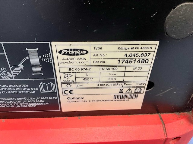 Fronius transpuls synergic 4000 mig/mag lasmachine - afbeelding 4 van  17