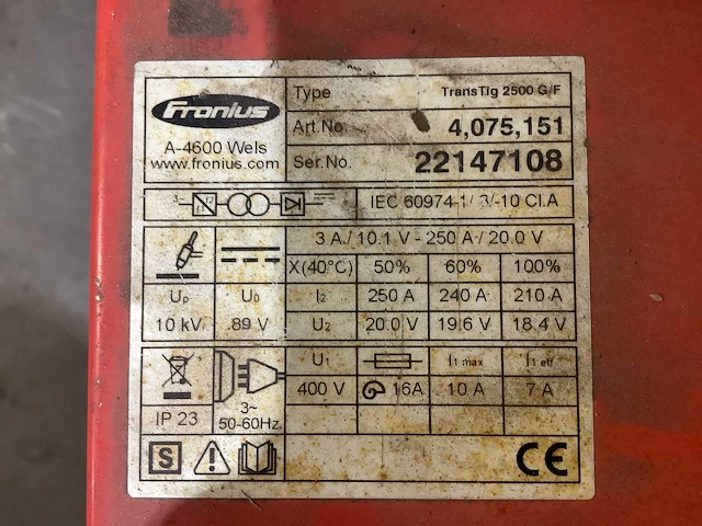 Fronius transtig 2500 lasapparaat - afbeelding 6 van  6