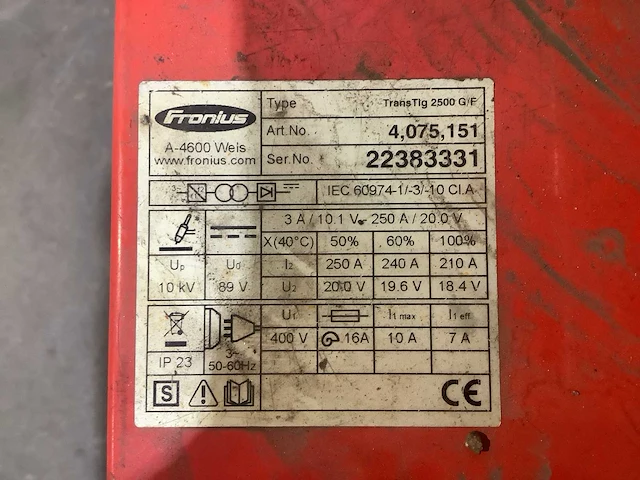 Fronius transtig 2500 lasapparaat - afbeelding 6 van  6