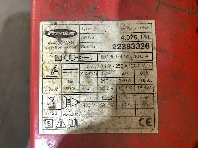 Fronius transtig 2500 lasapparaat - afbeelding 6 van  6