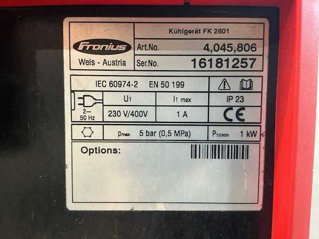 Fronius transtig 2600 lasapparaat - afbeelding 8 van  9