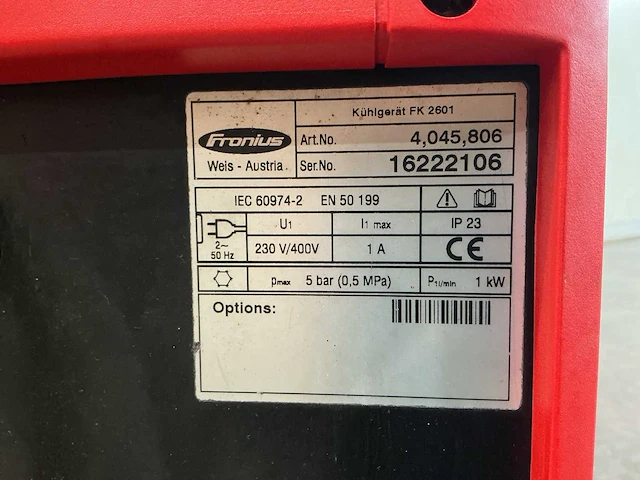 Fronius transtig 2600 lasapparaat - afbeelding 8 van  9