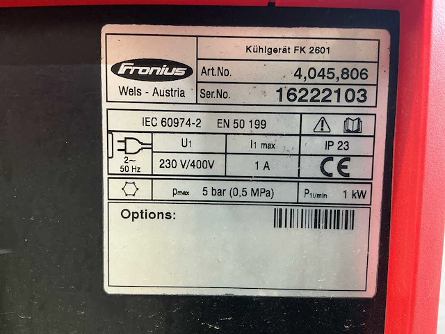 Fronius transtig 2600 lasapparaat - afbeelding 8 van  9