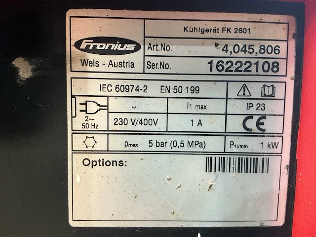 Fronius transtig 2600 lasapparaat - afbeelding 8 van  9