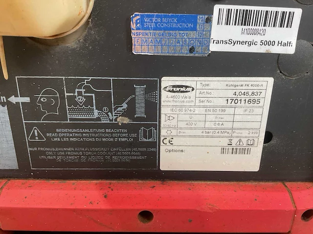 Fronius transynergic 5000 lasapparaat - afbeelding 7 van  9