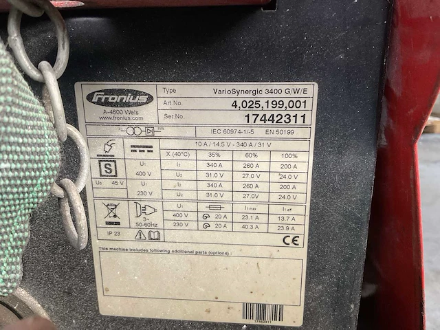 Fronius variosynergic 3400 lasapparaat - afbeelding 7 van  7