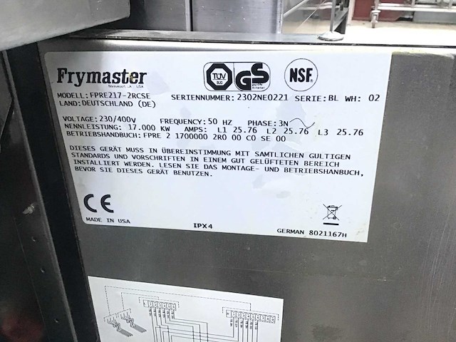 Frymaster - fpre217 - friteuse - afbeelding 6 van  7