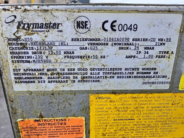 Frymaster - h50 - friteuse - afbeelding 5 van  5