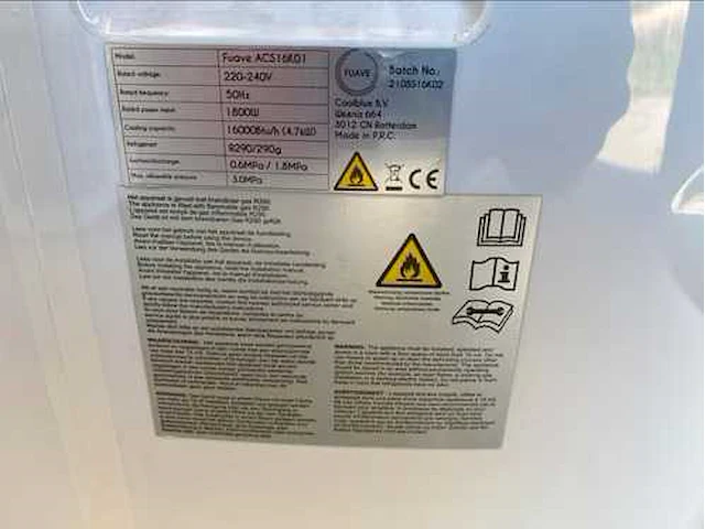 Fuave acs16k01 wit airco - afbeelding 5 van  5