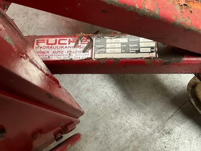 Fuchs ts3000 hand hydraulische garagekrik - afbeelding 2 van  4