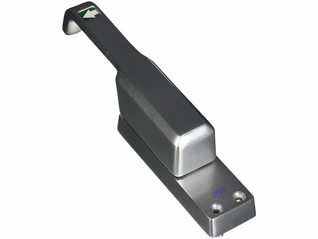 Fuhr deurklink 982 din links zilver geanodiseerd lm.23mm ronde staaf 10mm - afbeelding 2 van  3