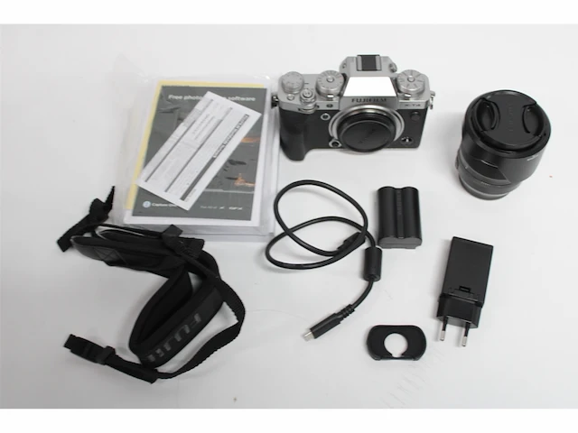 Fujifilm digital x-t4 systeemcamera x-trans cmos 4 sensor7,6 cm touch lcd met xf18-55mm f2.8-4 r lm ois lens kit, zilver - afbeelding 4 van  4