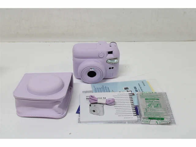 Fujifilm instax mini 12 bundel instant camera + 1 x 10 stuks film cameratas lilac purple - afbeelding 2 van  2