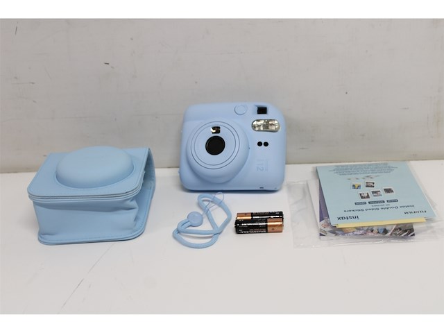 Fujifilm instax mini 12 bundel instant camera + 1 x 10 stuks film cameratas & stickers pastel blue - afbeelding 2 van  2