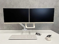 Fujitsu dy24-9t - 24" lcd monitoren met ergotron dubbele monitorarm - afbeelding 1 van  15