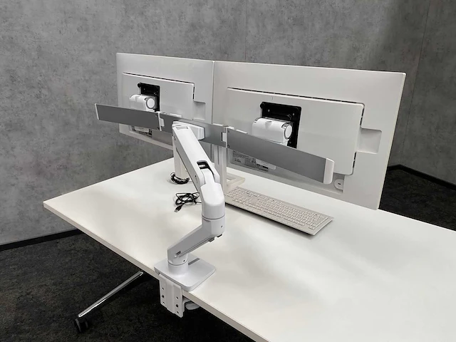 Fujitsu dy24-9t - 24" lcd monitoren met ergotron dubbele monitorarm - afbeelding 8 van  15