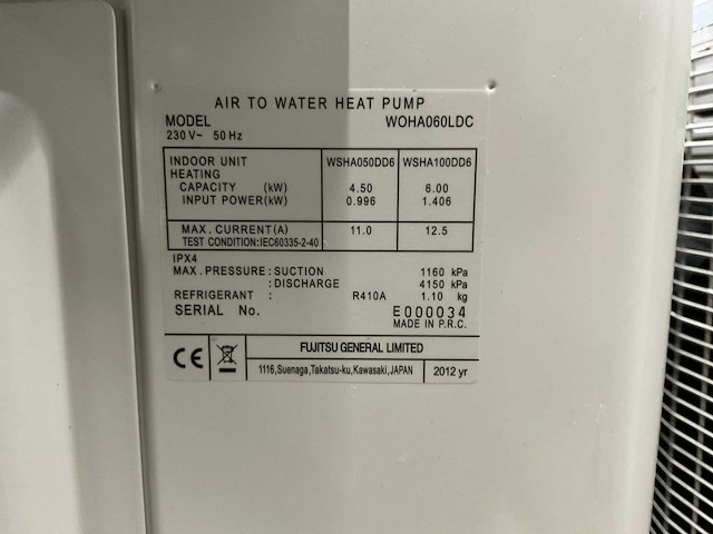 Fujitsu general - nieuwe woha060ldc - warmtepomp (2x) - afbeelding 6 van  9