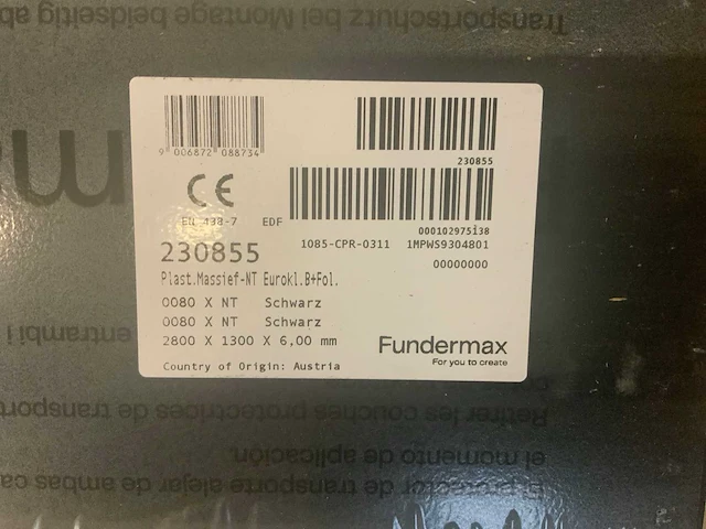 Fundermax plast massief zwart plaatmateriaal (8x) - afbeelding 2 van  3