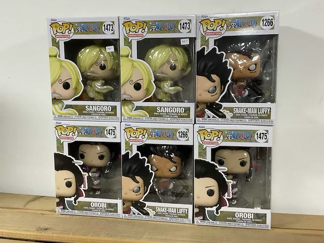 Funko pop! one piece vinyl figuur (6x) - afbeelding 1 van  1