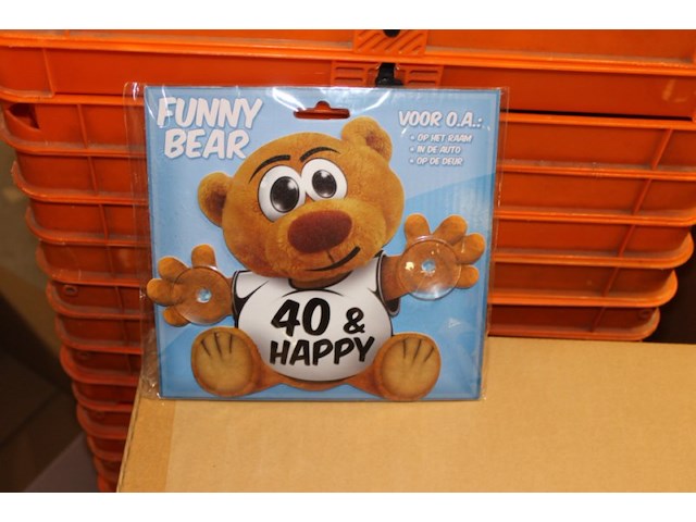 Funny bear 40 en happy 8 stuks - afbeelding 1 van  5