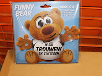 Funny bear ik ga trouwen 16 stuks - afbeelding 1 van  5